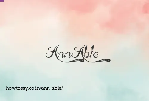 Ann Able