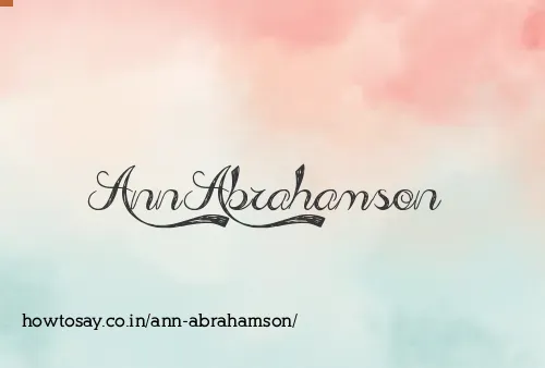Ann Abrahamson