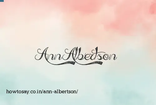 Ann Albertson