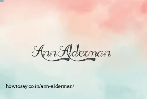 Ann Alderman
