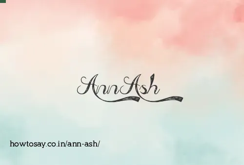 Ann Ash