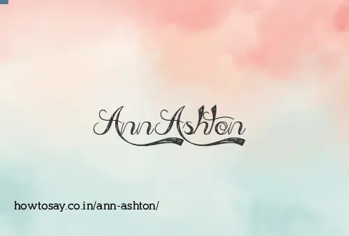 Ann Ashton