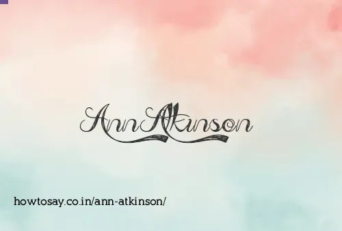 Ann Atkinson
