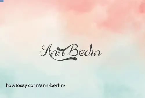Ann Berlin