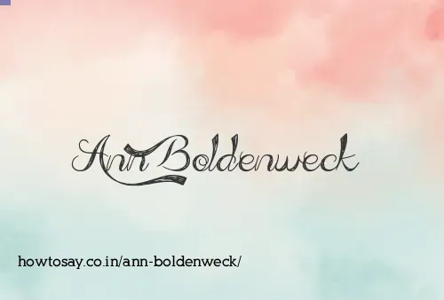 Ann Boldenweck