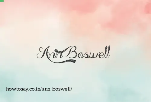 Ann Boswell