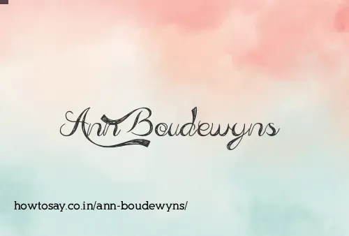 Ann Boudewyns