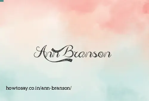 Ann Branson