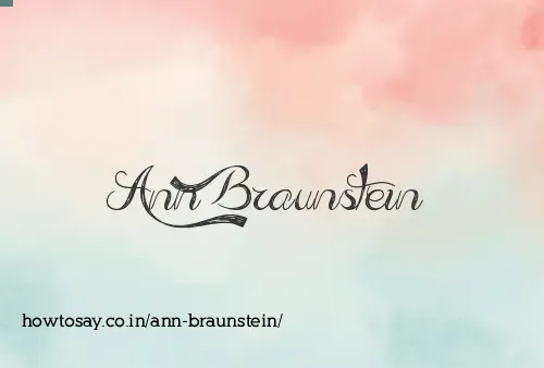 Ann Braunstein