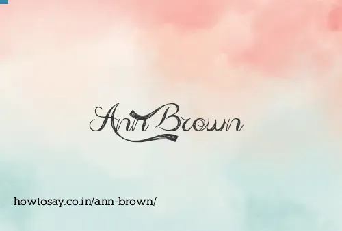 Ann Brown