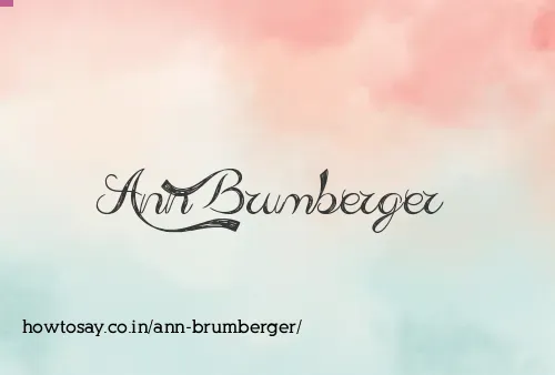 Ann Brumberger