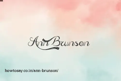 Ann Brunson