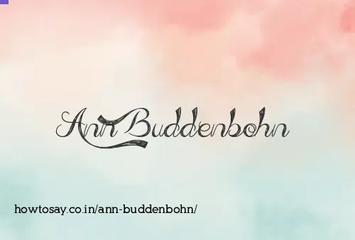 Ann Buddenbohn