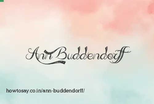 Ann Buddendorff