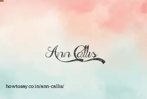Ann Callis