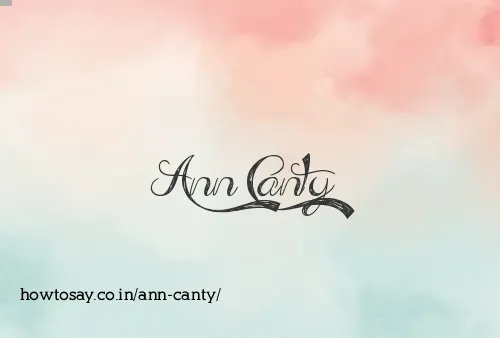 Ann Canty