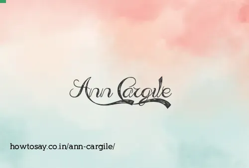 Ann Cargile