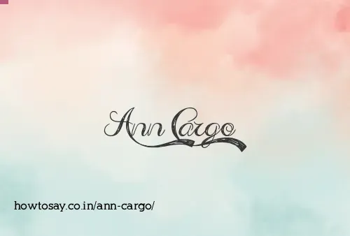 Ann Cargo