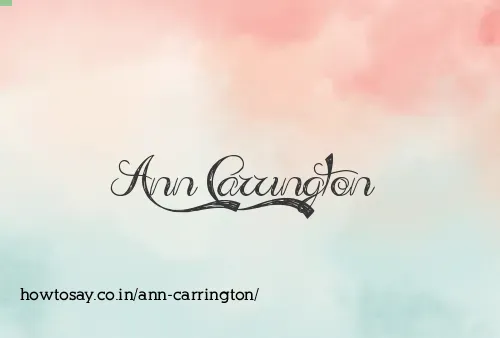 Ann Carrington