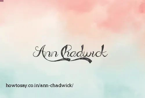 Ann Chadwick