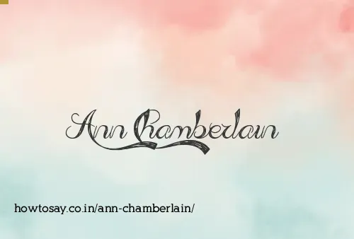 Ann Chamberlain