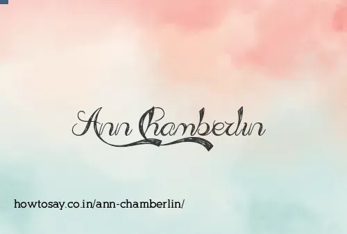 Ann Chamberlin