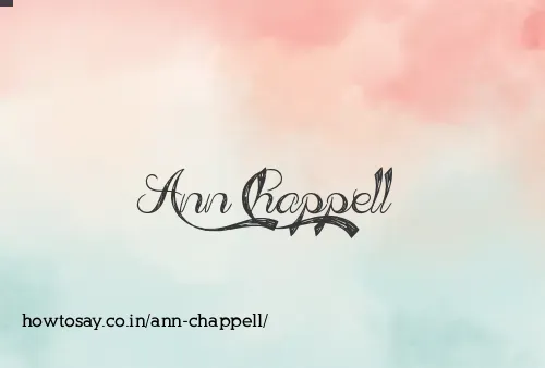 Ann Chappell