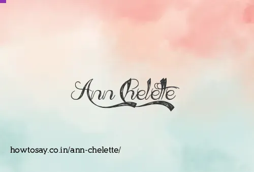 Ann Chelette