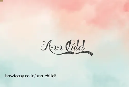 Ann Child