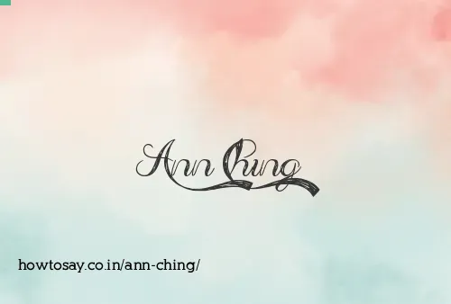 Ann Ching