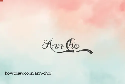 Ann Cho