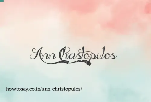 Ann Christopulos