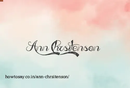 Ann Chrsitenson