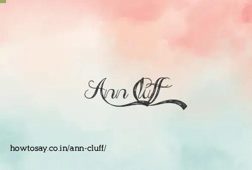 Ann Cluff