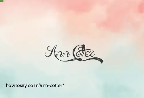 Ann Cotter