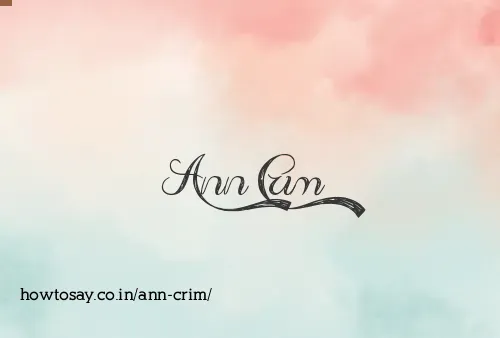 Ann Crim
