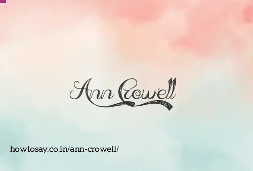 Ann Crowell