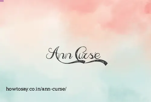 Ann Curse