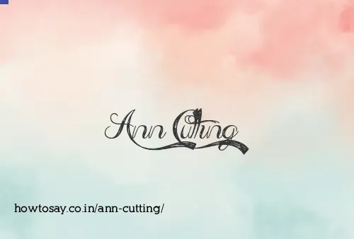 Ann Cutting