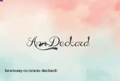Ann Deckard