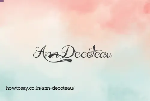 Ann Decoteau