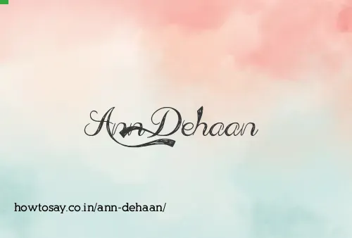 Ann Dehaan