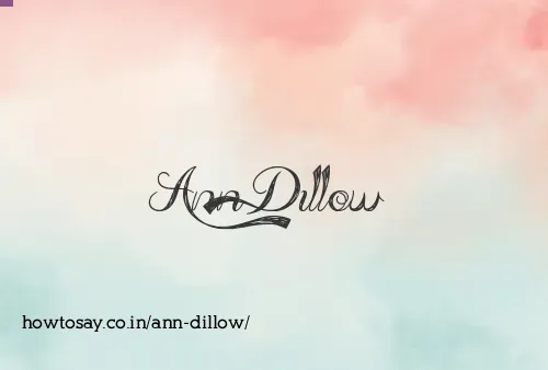 Ann Dillow