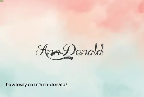 Ann Donald