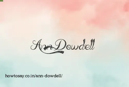 Ann Dowdell