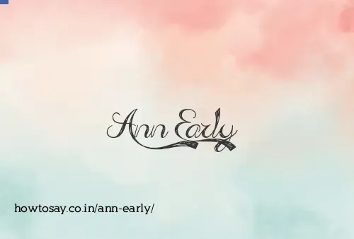 Ann Early