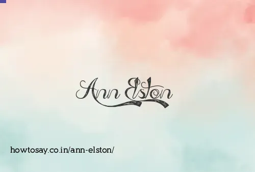 Ann Elston