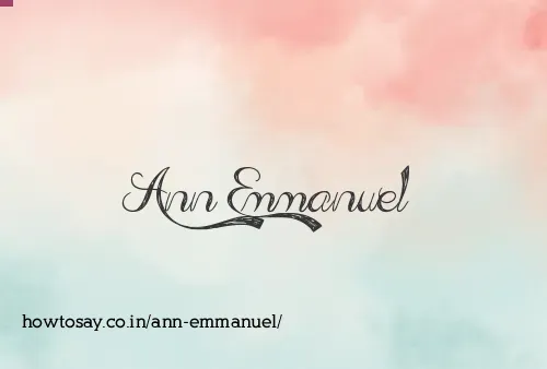 Ann Emmanuel