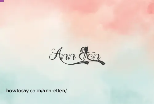 Ann Etten