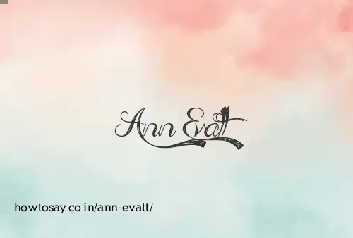 Ann Evatt
